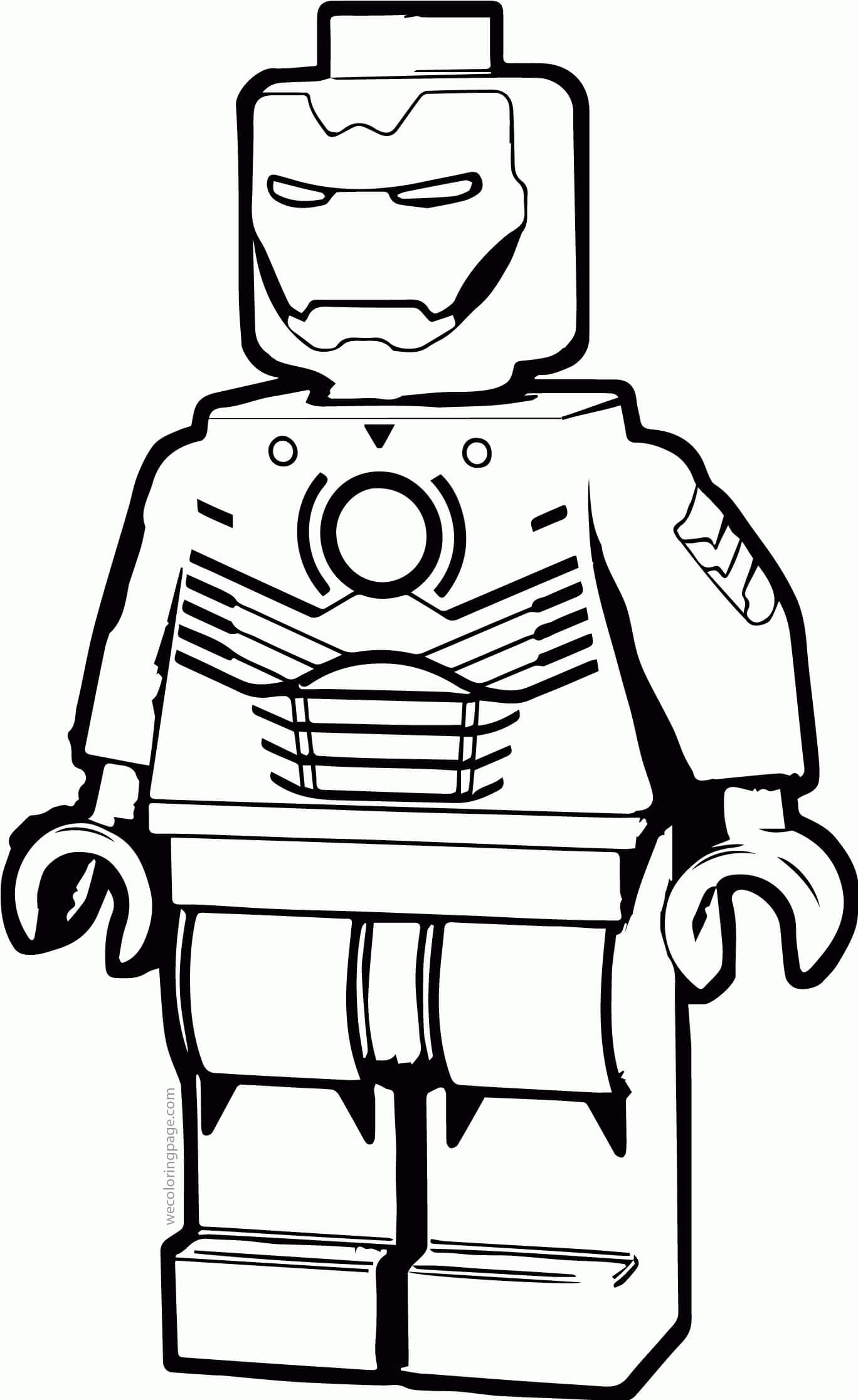 Desenhando Lego Homem de Ferro para colorir, imprimir e desenhar
